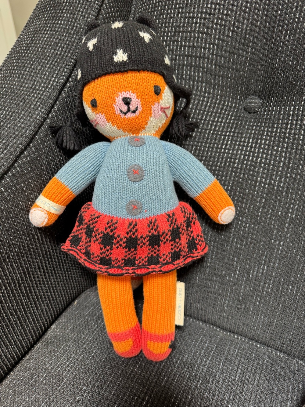 Cuddle & Kind Sadie the Fox Handknit Stuffed Doll from Peru 20”